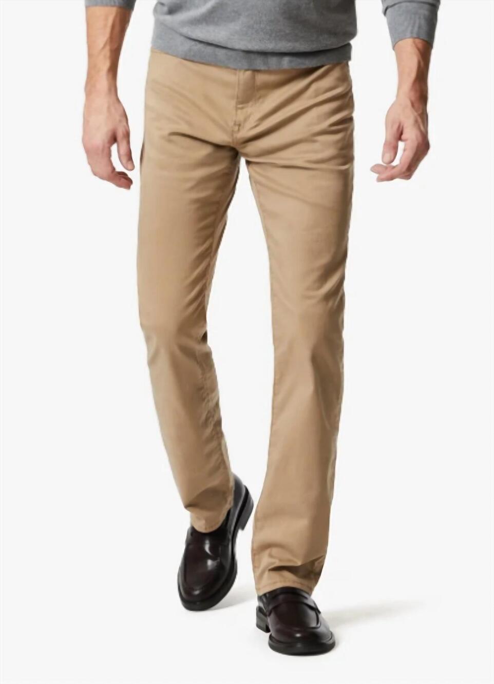NEW 34 HERITAGE charisma relaxed straight pants in khaki